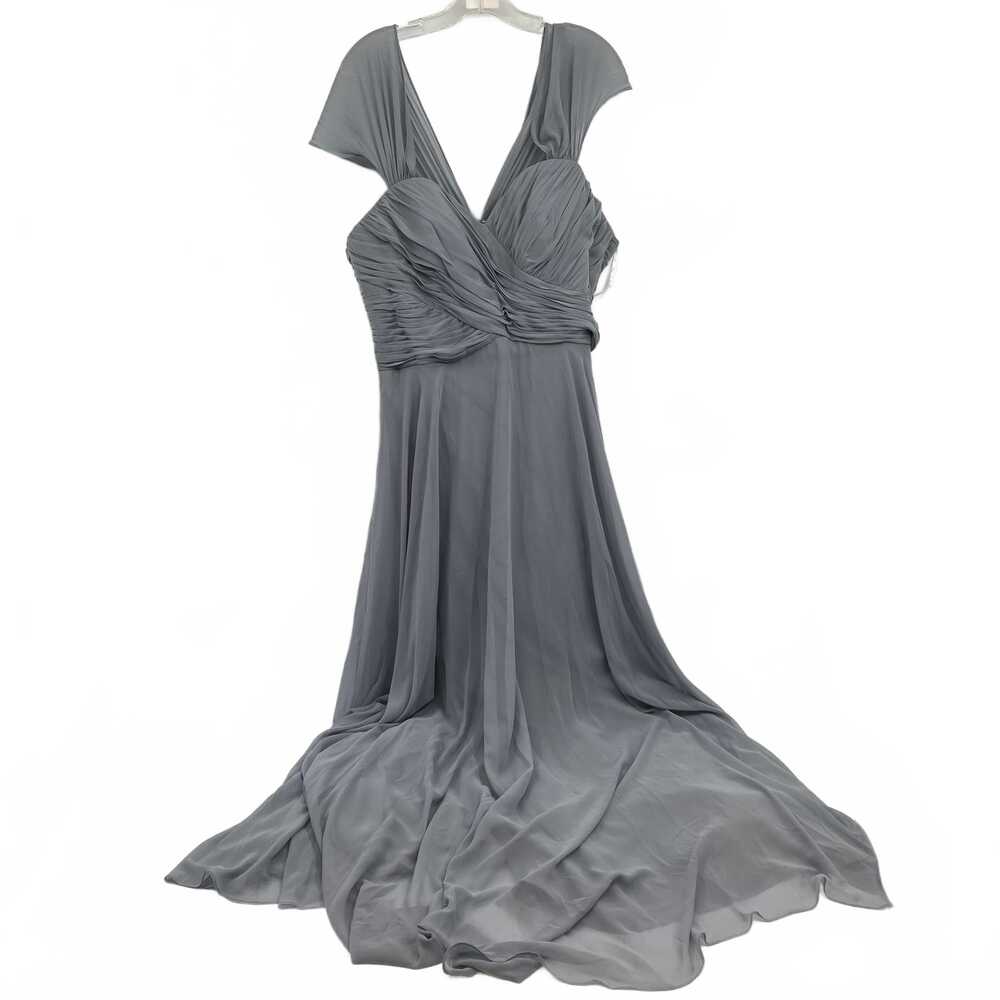 Dessy Collection Blue Maxi Dress | Women’s Plus Size 18 (Regular)